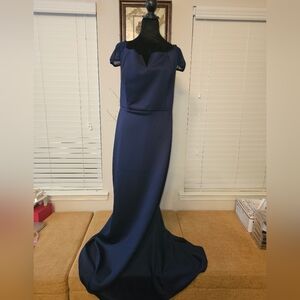 A royal blue formal dress size xl.